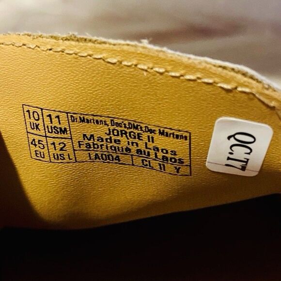 Dr Martens Jorge II Tumbled Nubuck Savannah Tan Leather M 11 W 12 Slingback Mule - Picture 7 of 8